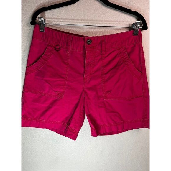 G. H. Bass 2-Button Longer Length Cotton Shorts. Pink. Size 4 - Picture 1 of 10
